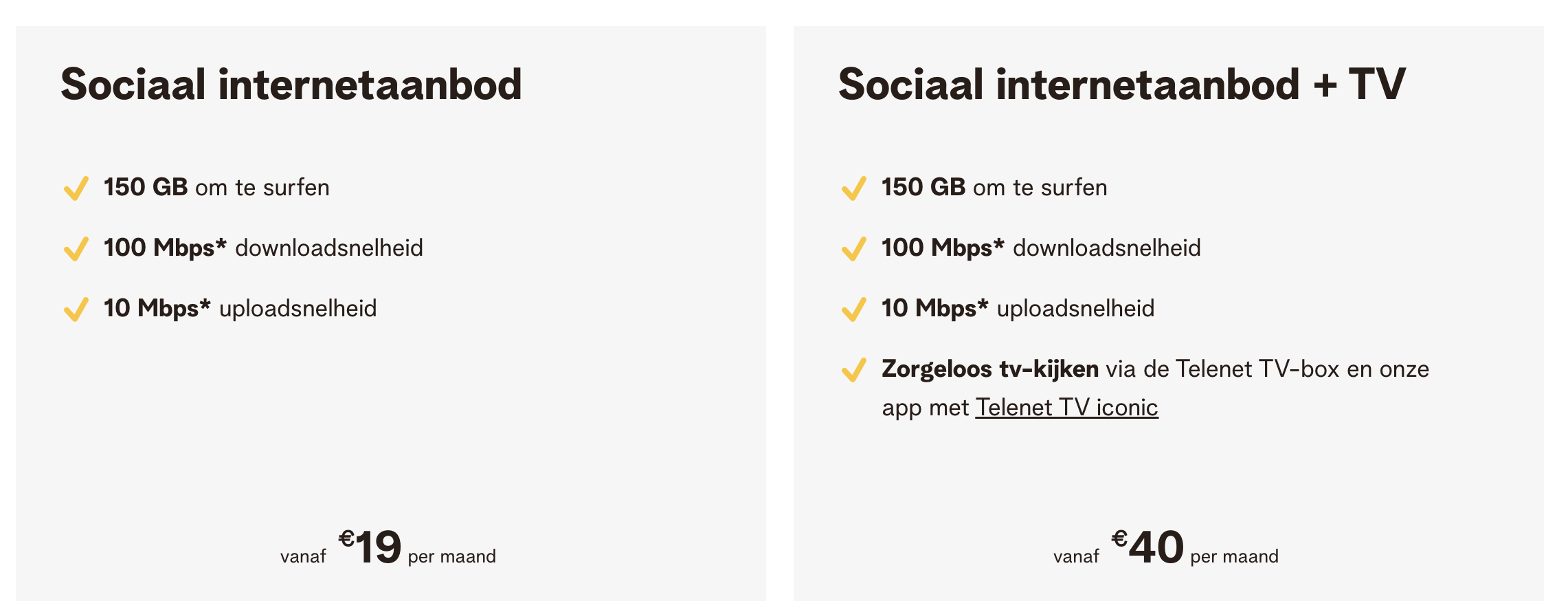 telenet - sociaal internetaanbod